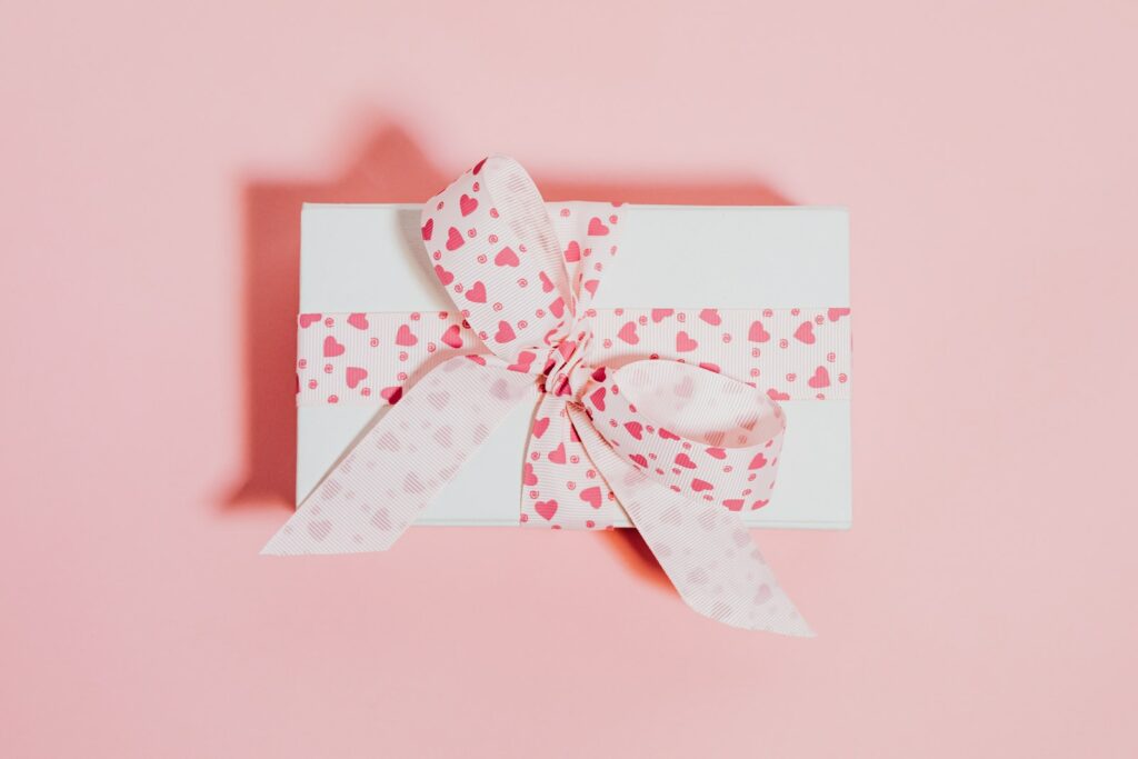 White and Red Polka Dot Ribbon